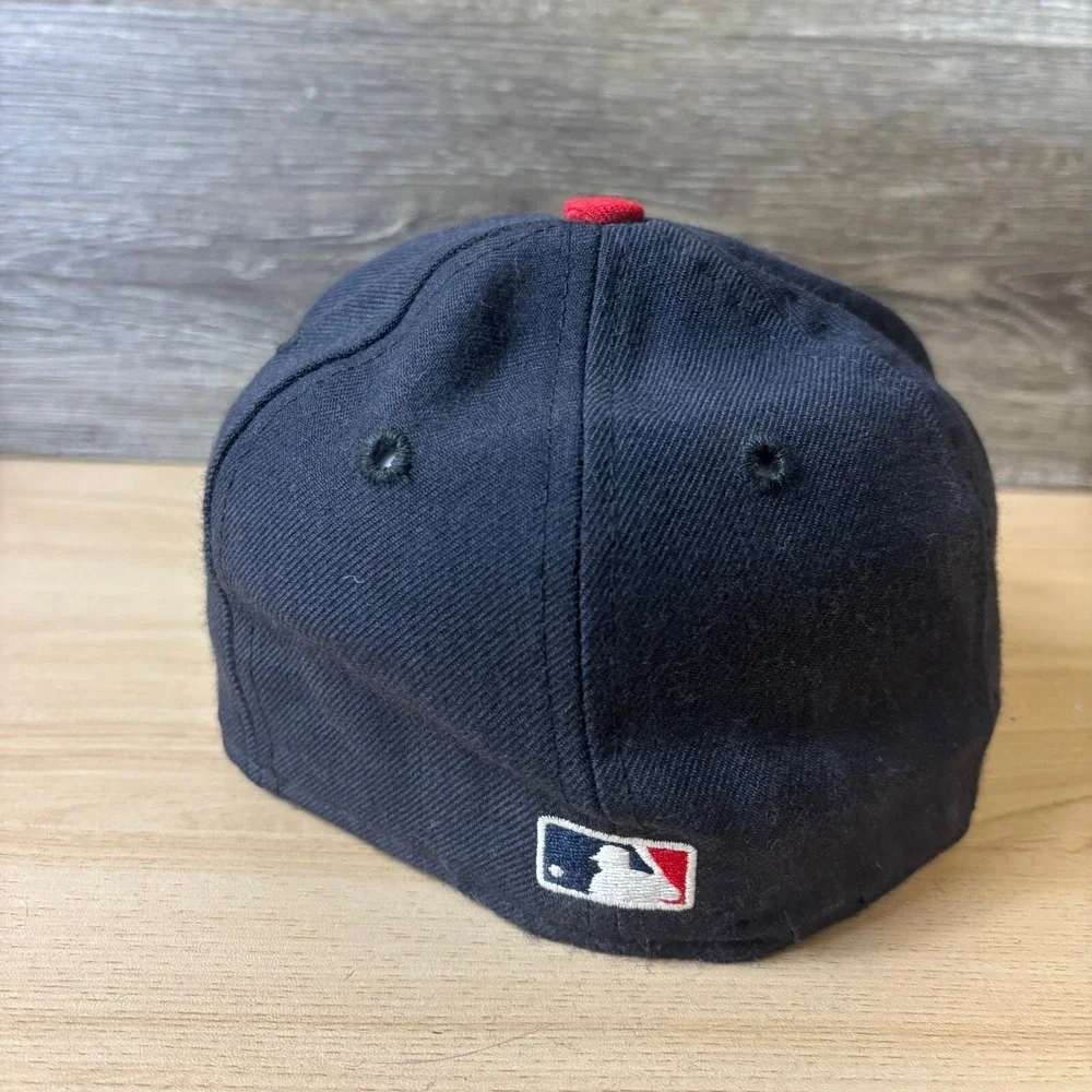 Vintage Minnesota Twins Hat Cap Fitted‎ 6 3/4 Blue Wool New Era MLB Baseball USA
